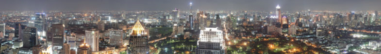 Bangkok at night, seen from top of Banyan Tree Hotel.